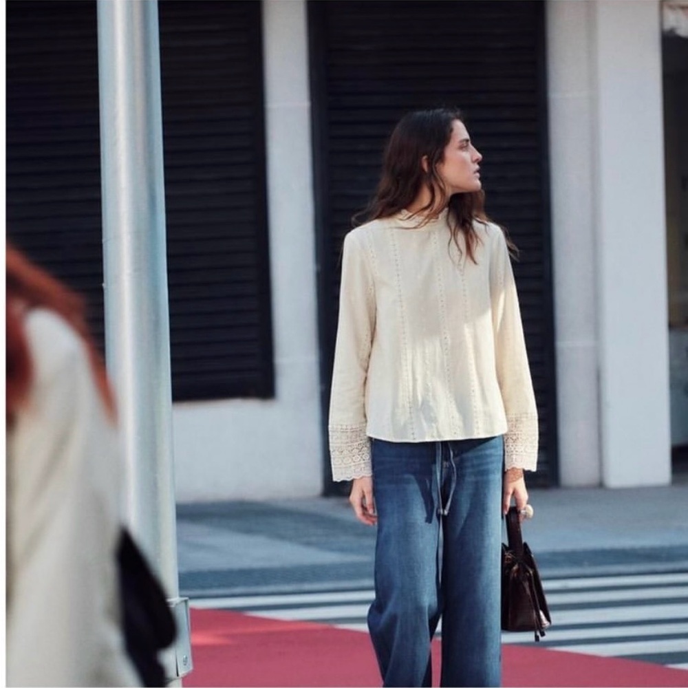 Zara Cream Knit Top
